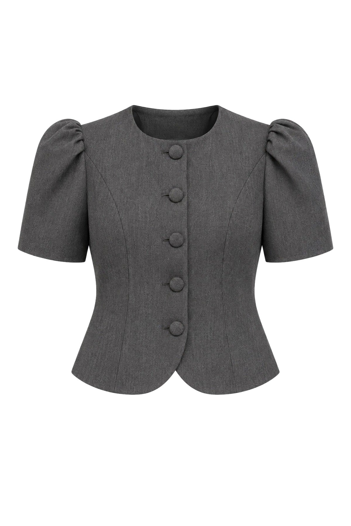 Alexandra Gray Short-Sleeve Jacket
