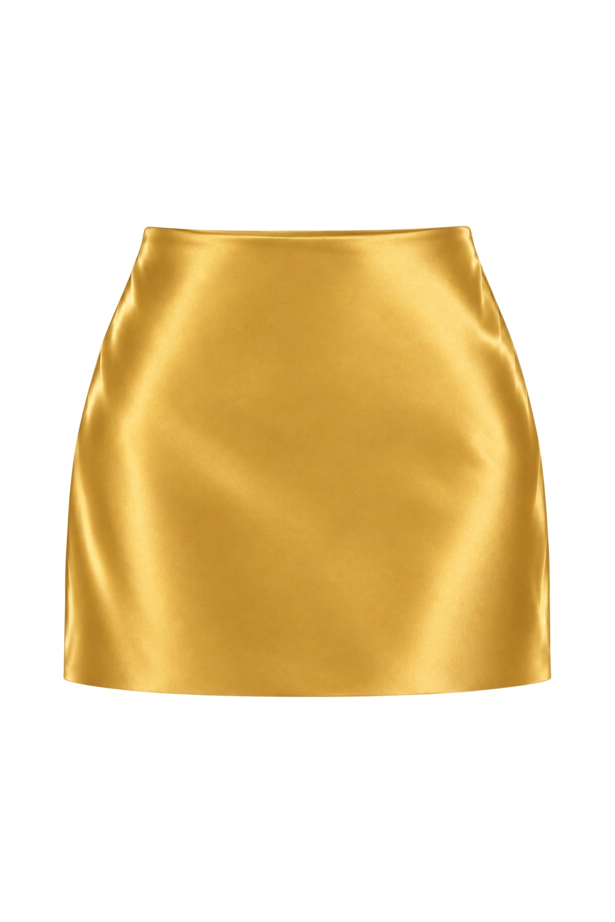 Nola Gold Silk Mini Skirt