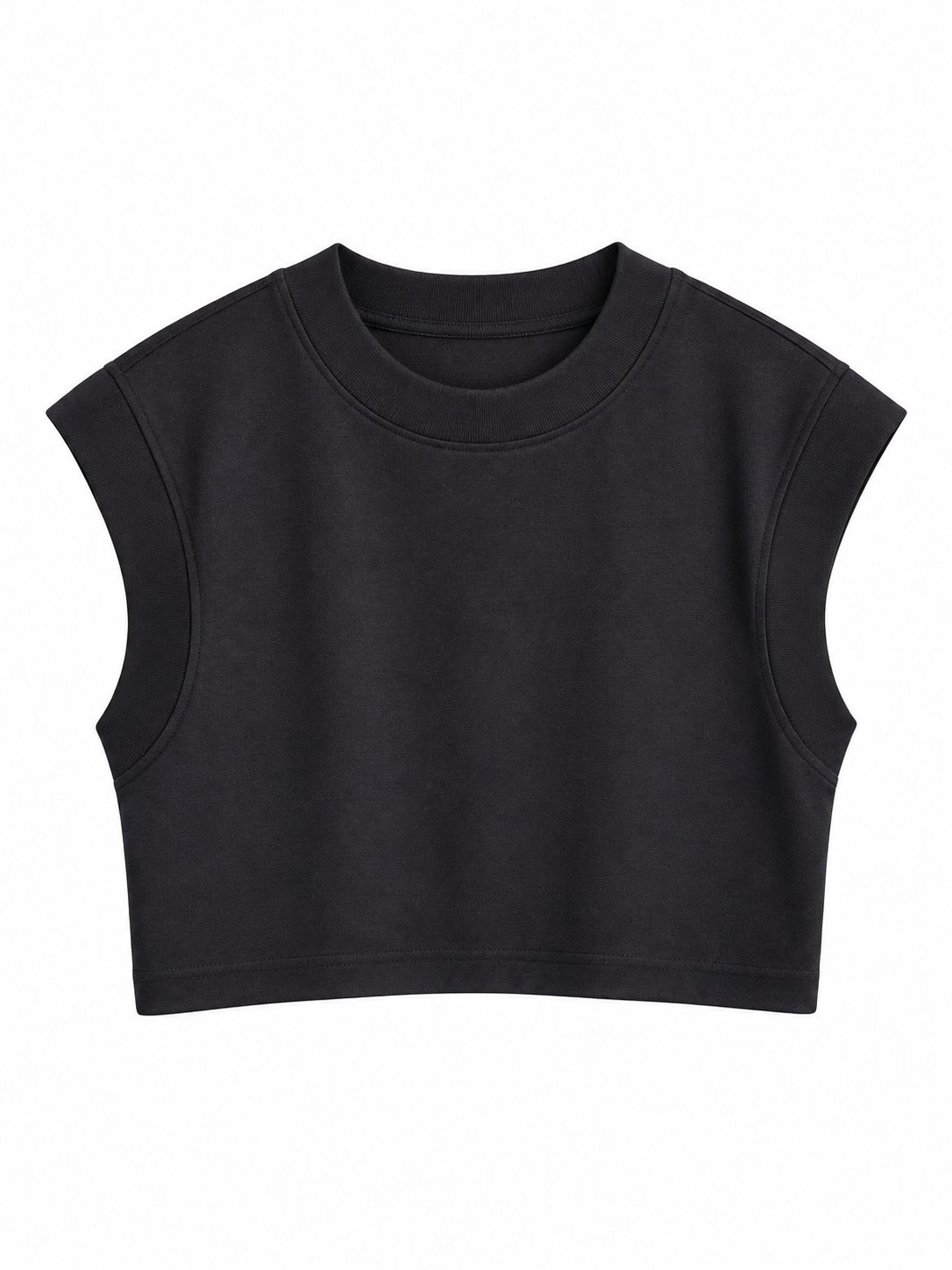 Nola Black Cropped T-Shirt