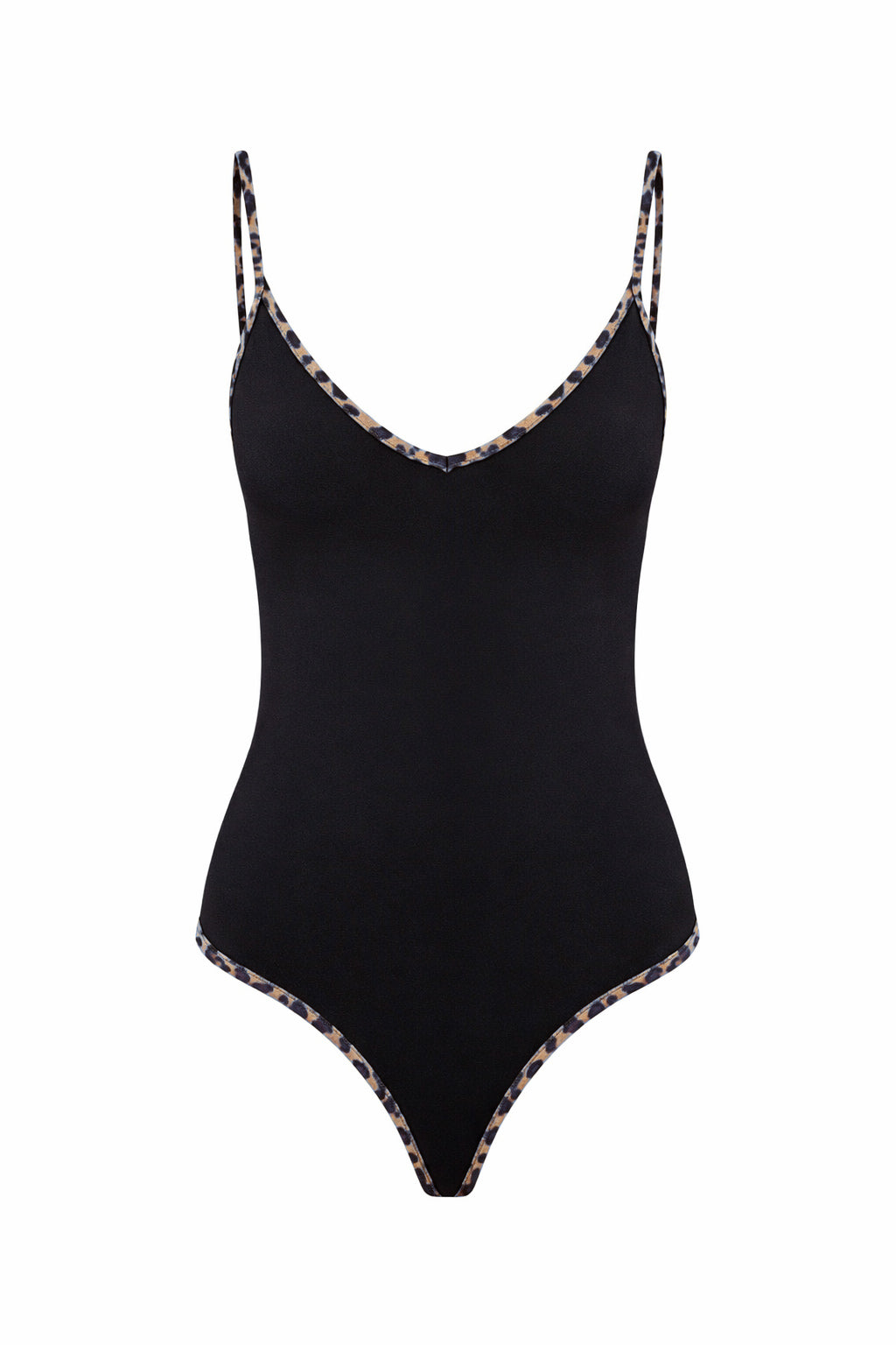 Contrast Trim V-Neck Swimsuit