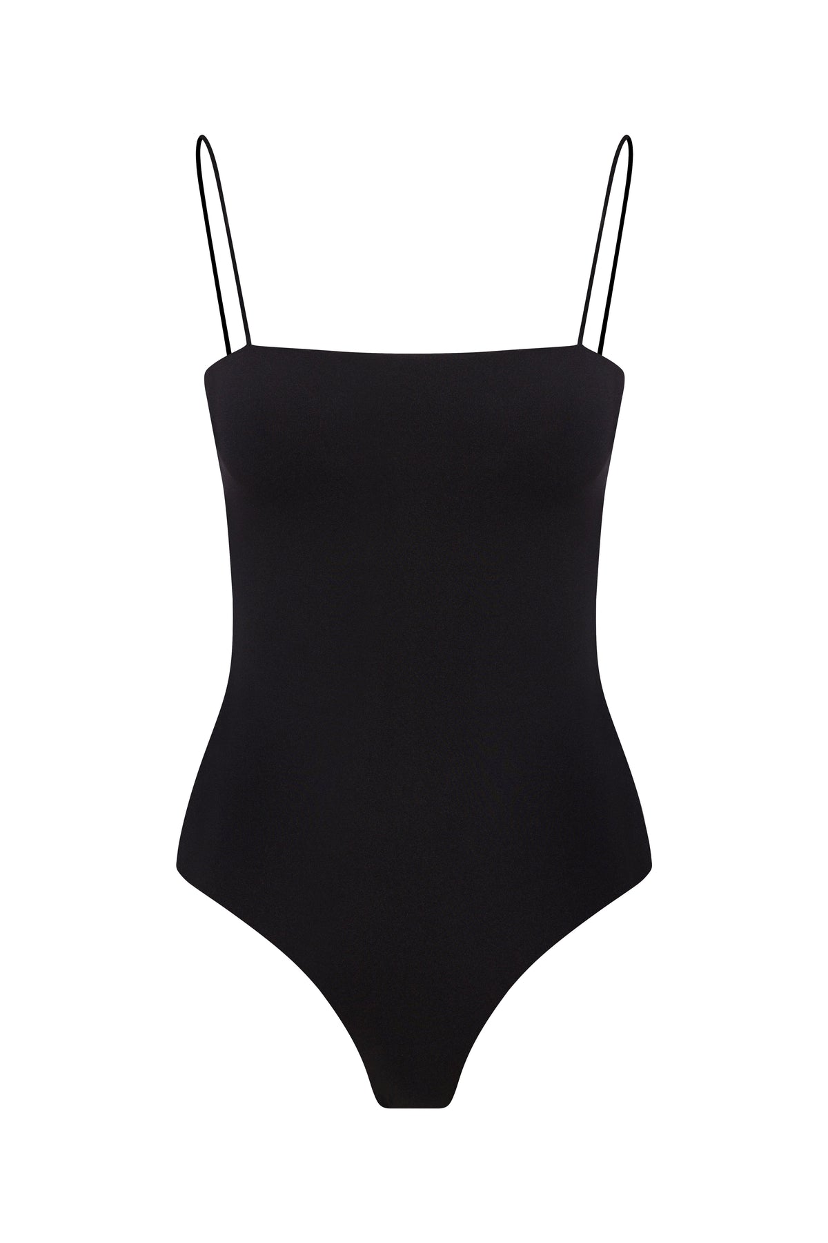 Seamless Strappy Swimsuit Black