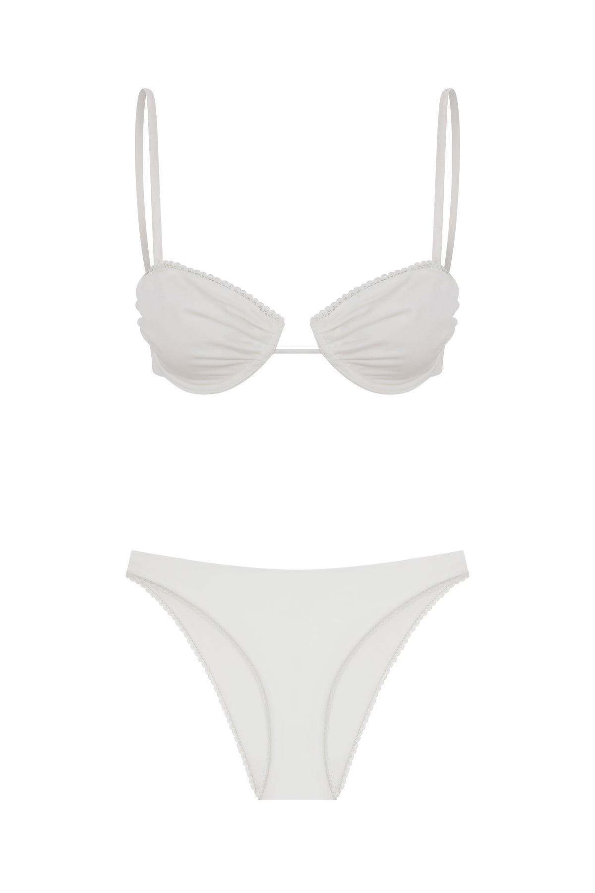 Lace Trim Underwire Bikini