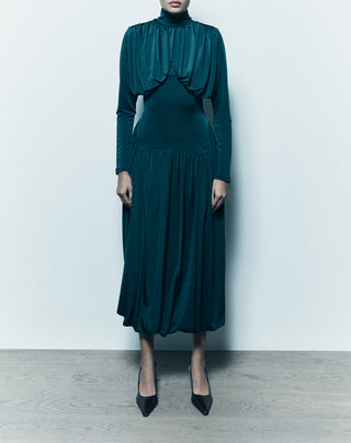 AMBER DRAPED DRESS