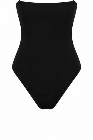 Seamless Strappy Swimsuit Black detail