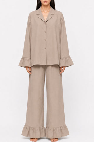 Violette Ruffle Trim Pajama Set