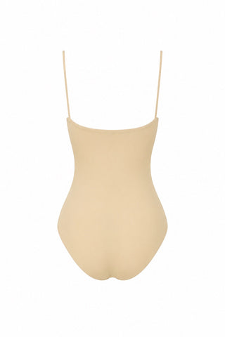 Seamless Strappy Swimsuit Butter Yellow detail