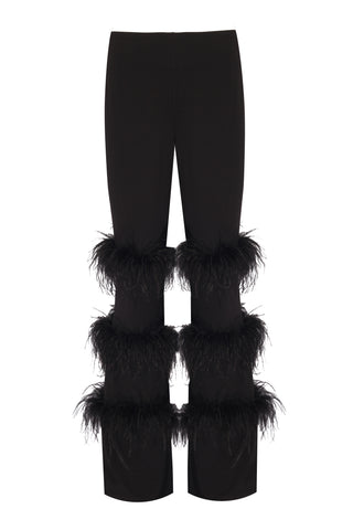 LUTETIA FEATHER-TRIMMED PANTS