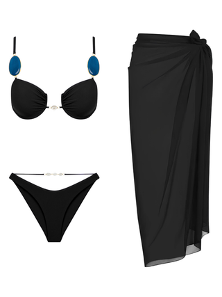 Crystal Quartz & Agate Bikini & Pareo Set