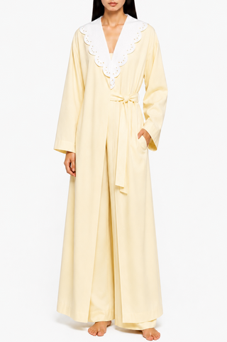 Lily Scallop Collar Poplin Robe