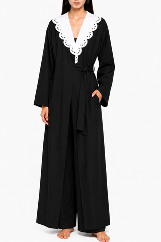 Lily Scallop Collar Poplin Robe