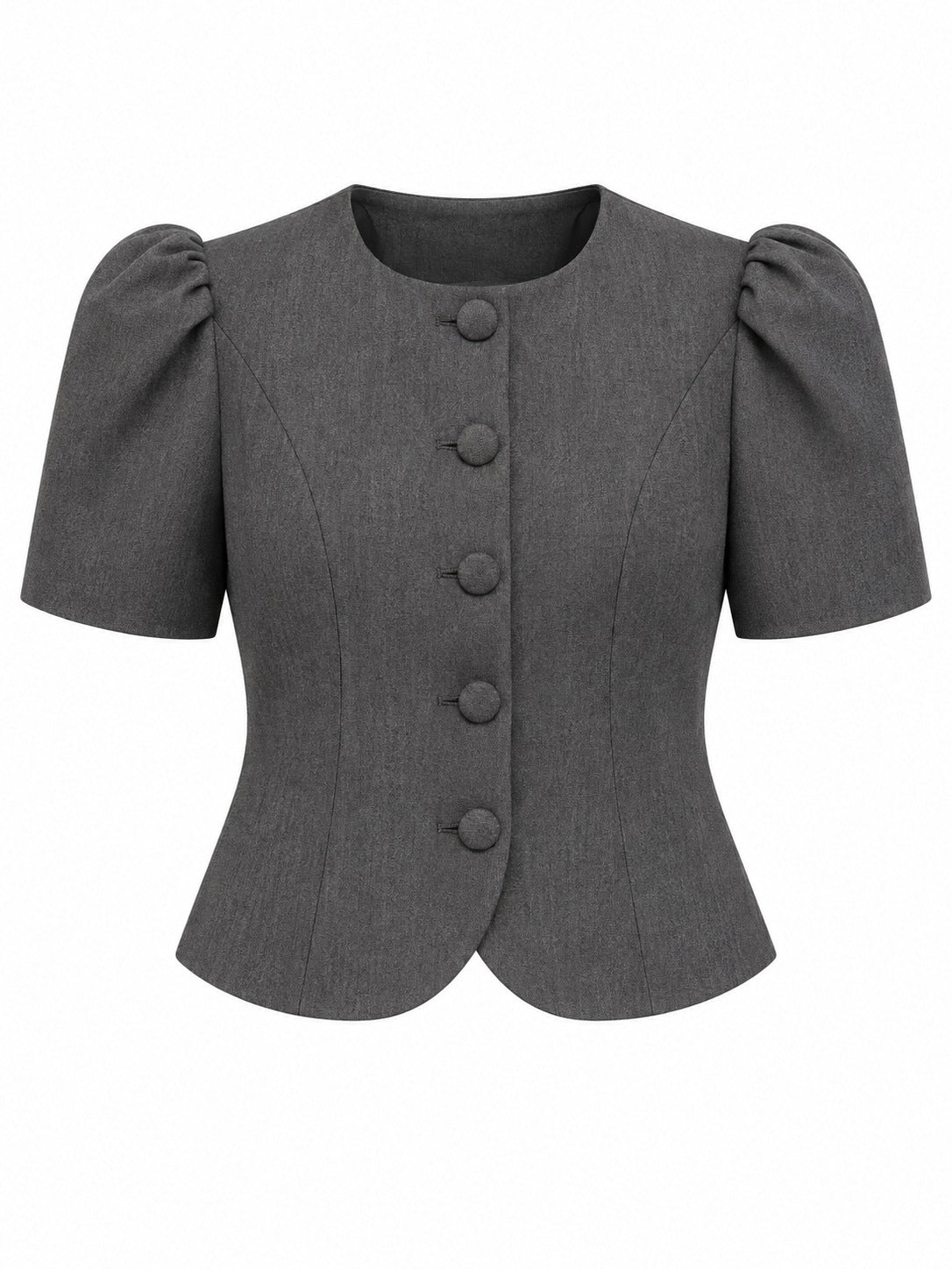 Alexandra Gray Short-Sleeve Jacket