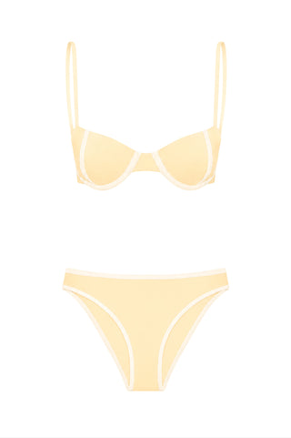 Contrast Trim Underwire Bikini Set