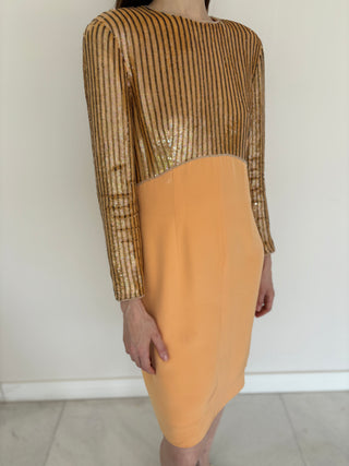 Escada Sequined Silk Dress