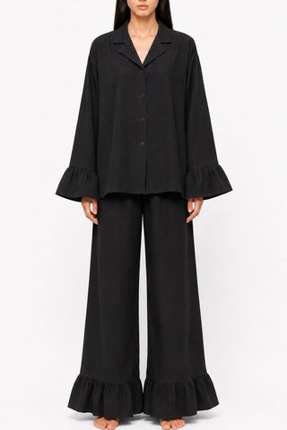 Violette Ruffle Trim Pajama Set