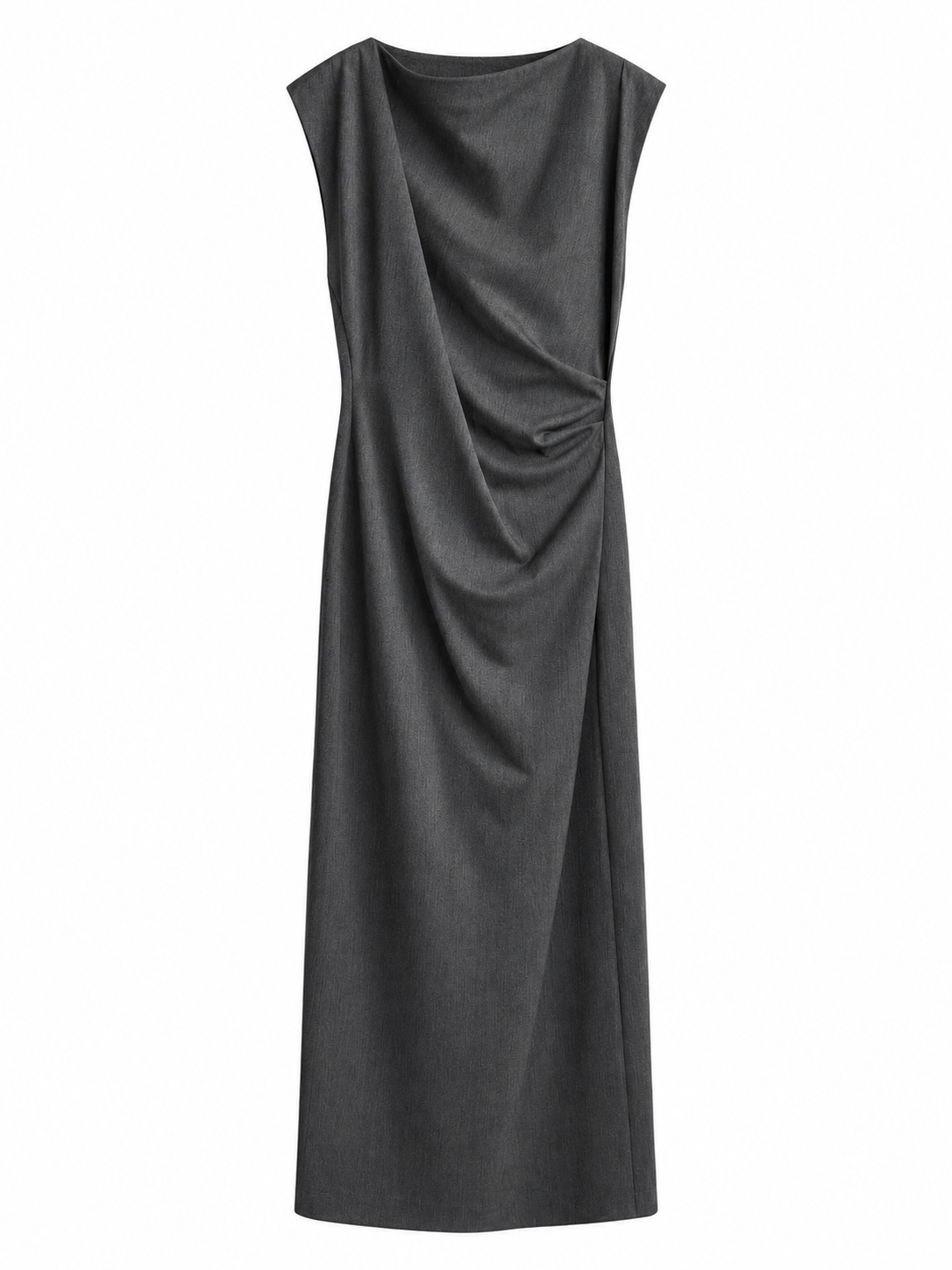 Selene Gray Draped Dress