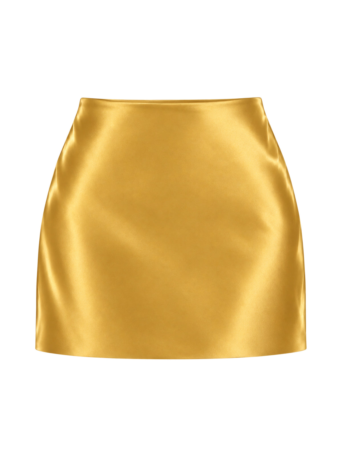 Nola Gold Silk Mini Skirt
