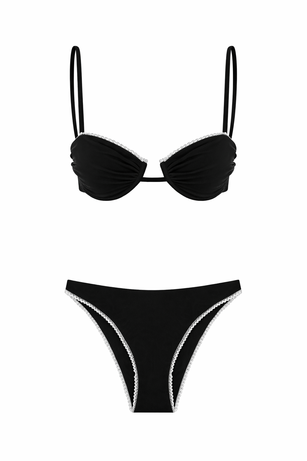 Lace Trim Underwire Bikini