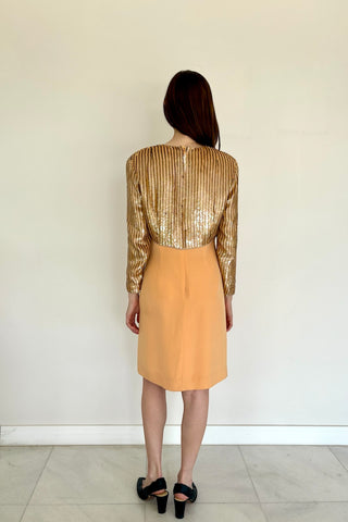 Escada Sequined Silk Dress