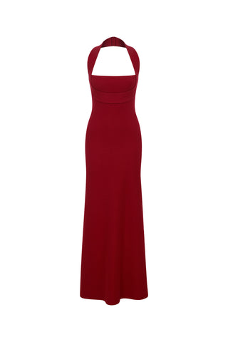 SOPHIE HALTERNECK BANDAGE MAXI DRESS