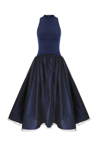 LILYBELLE SLEEVELESS TULLE MIDI DRESS