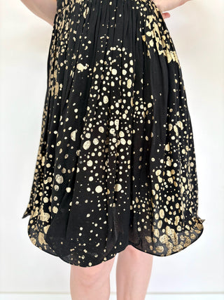 Stine Goya Gold-Dot Strapless Dress