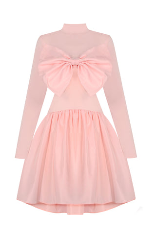 LILYBELLE BOW-DETAILED MINI DRESS