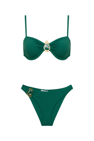 AGATE EMBELLISHED UNDERWIRED BIKINI