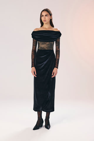KATE LACE CUTOUT MAXI DRESS