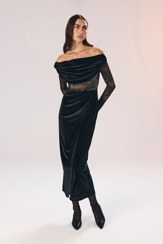 KATE LACE CUTOUT MAXI DRESS