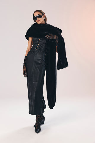 FAUX FUR MAXI SHAWL