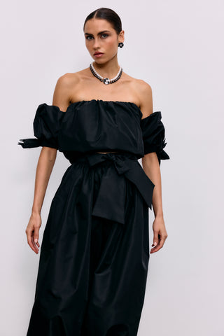 CLAUDIA TAFFETA BALLOON TOP