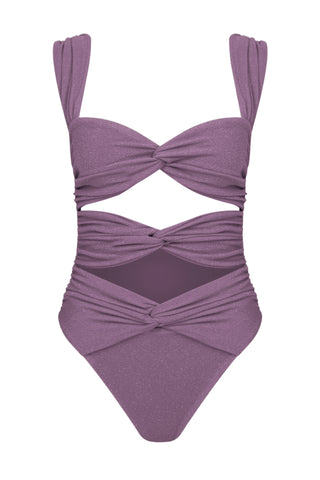 SPARKLING RUCHED SWIMSUIT