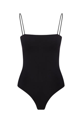 Seamless Strappy Swimsuit Black