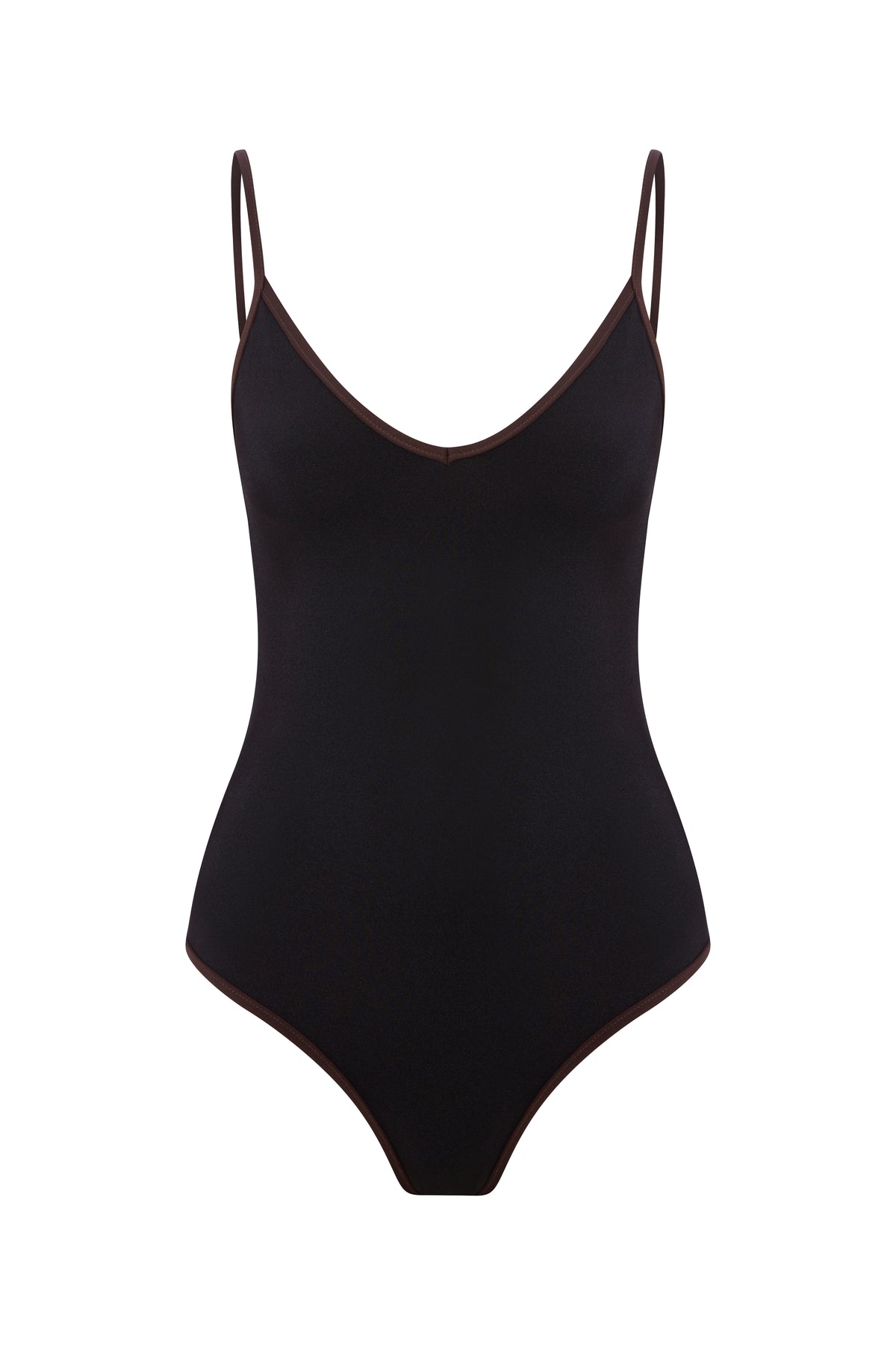 Contrast Trim V-Neck Swimsuit