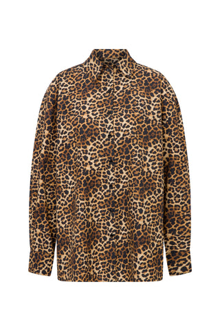 JULIETTE LEOPARD PRINT COTTON PAJAMA SET