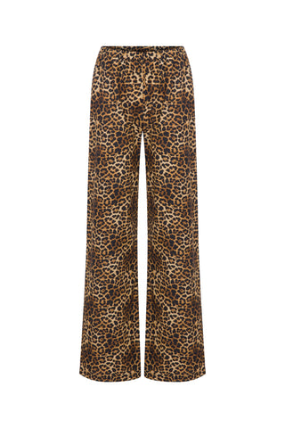JULIETTE LEOPARD PRINT COTTON PAJAMA SET
