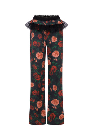 ROSELINE ROSE-PRINTED COTTON PAJAMA SET