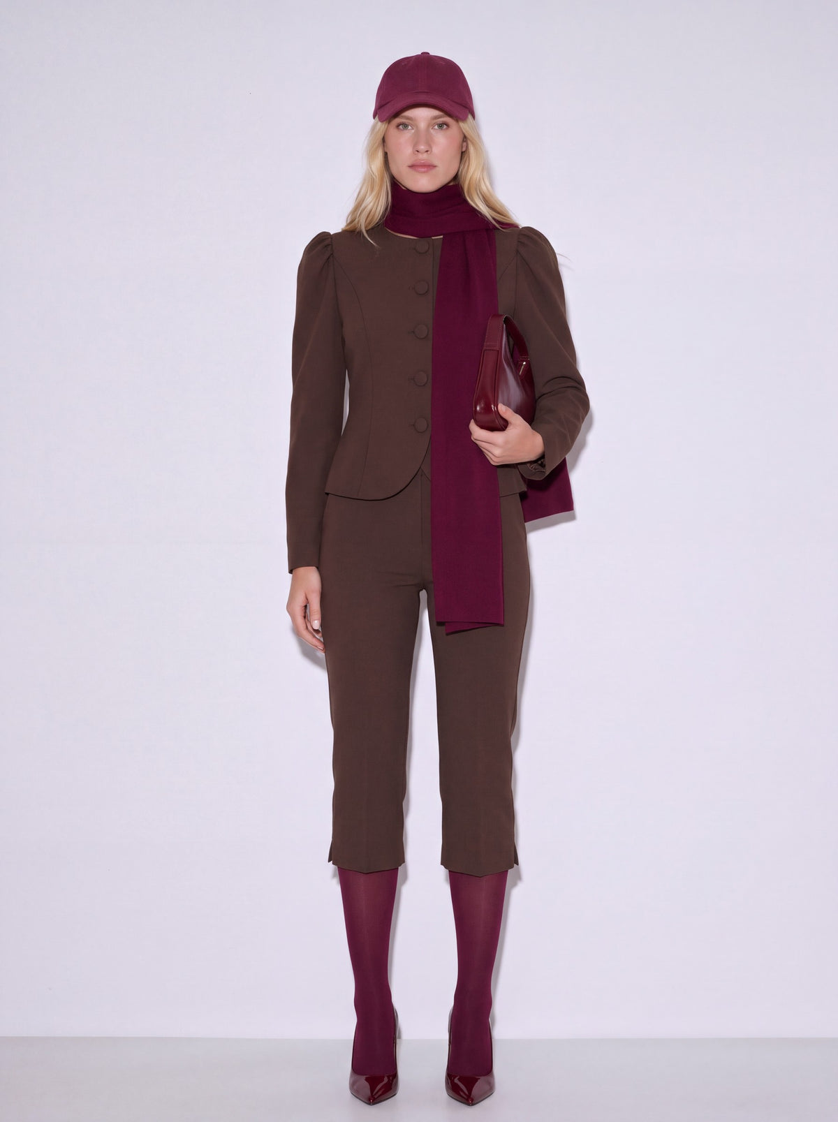 Alexandra Brown Long-Sleeve Jacket