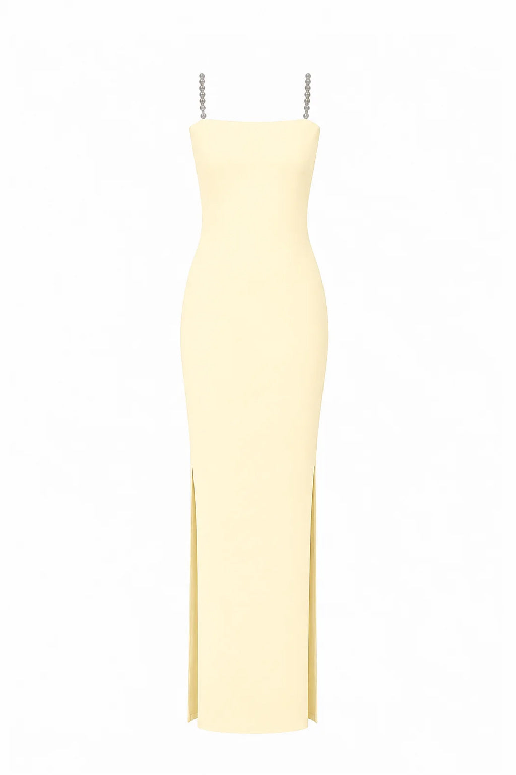 Faux-Pearl Embellished Strapless Dress Vanilla Cream