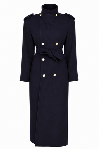 Frances Wool Coat Navy