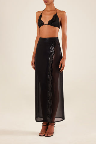 SEQUINED EMBELLISHED MAXI PAREO